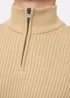 Crosshatch Stone Havaline 1/4 Zip Knit - Small Image 2