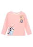 Ada & Ted Bluey Pocket Kids Pink Long Sleeve Top (3-8 Years) - Age 4 Years Image 1