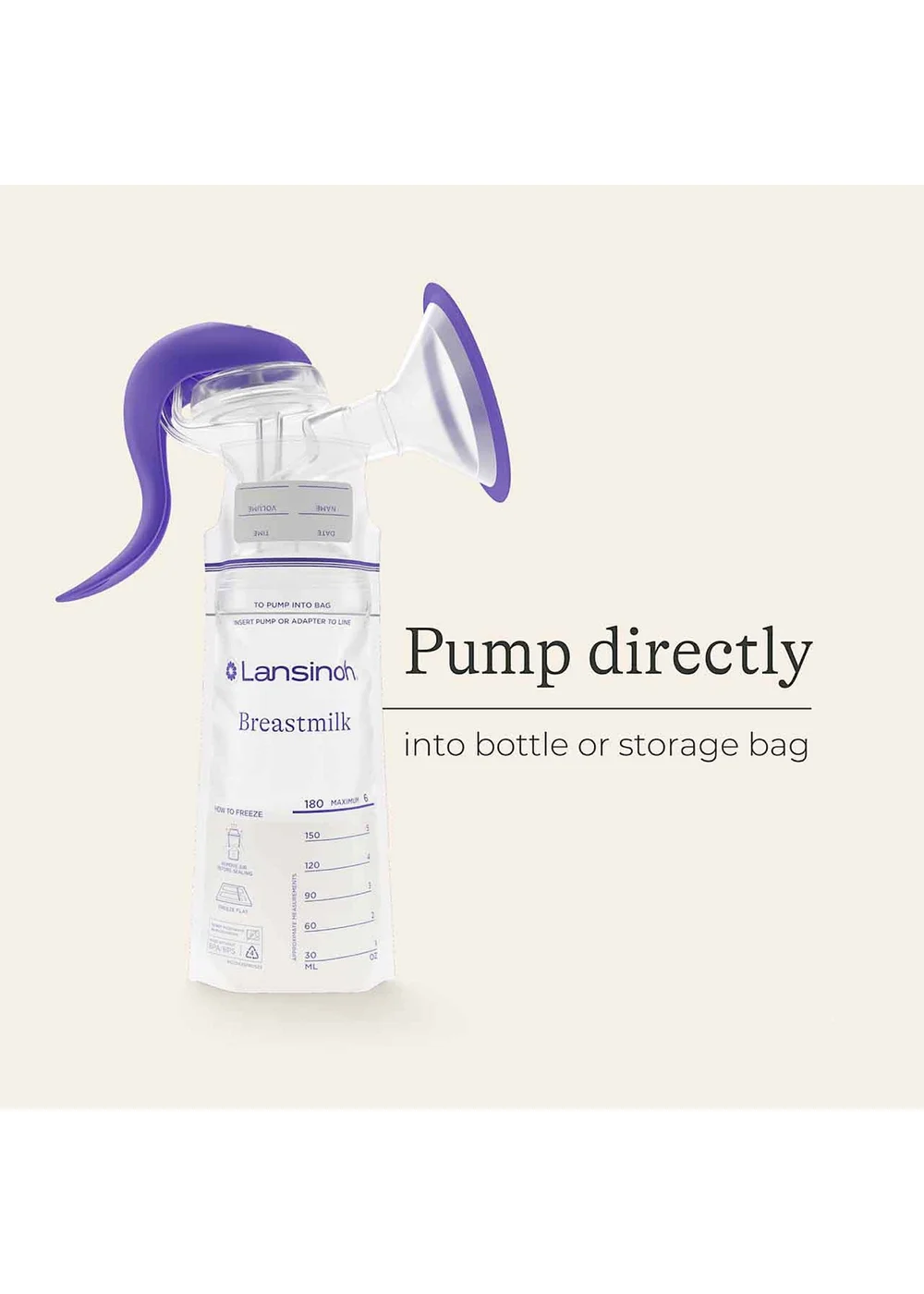 Lansinoh Clear Manual Breast Pump - One Size Image 4