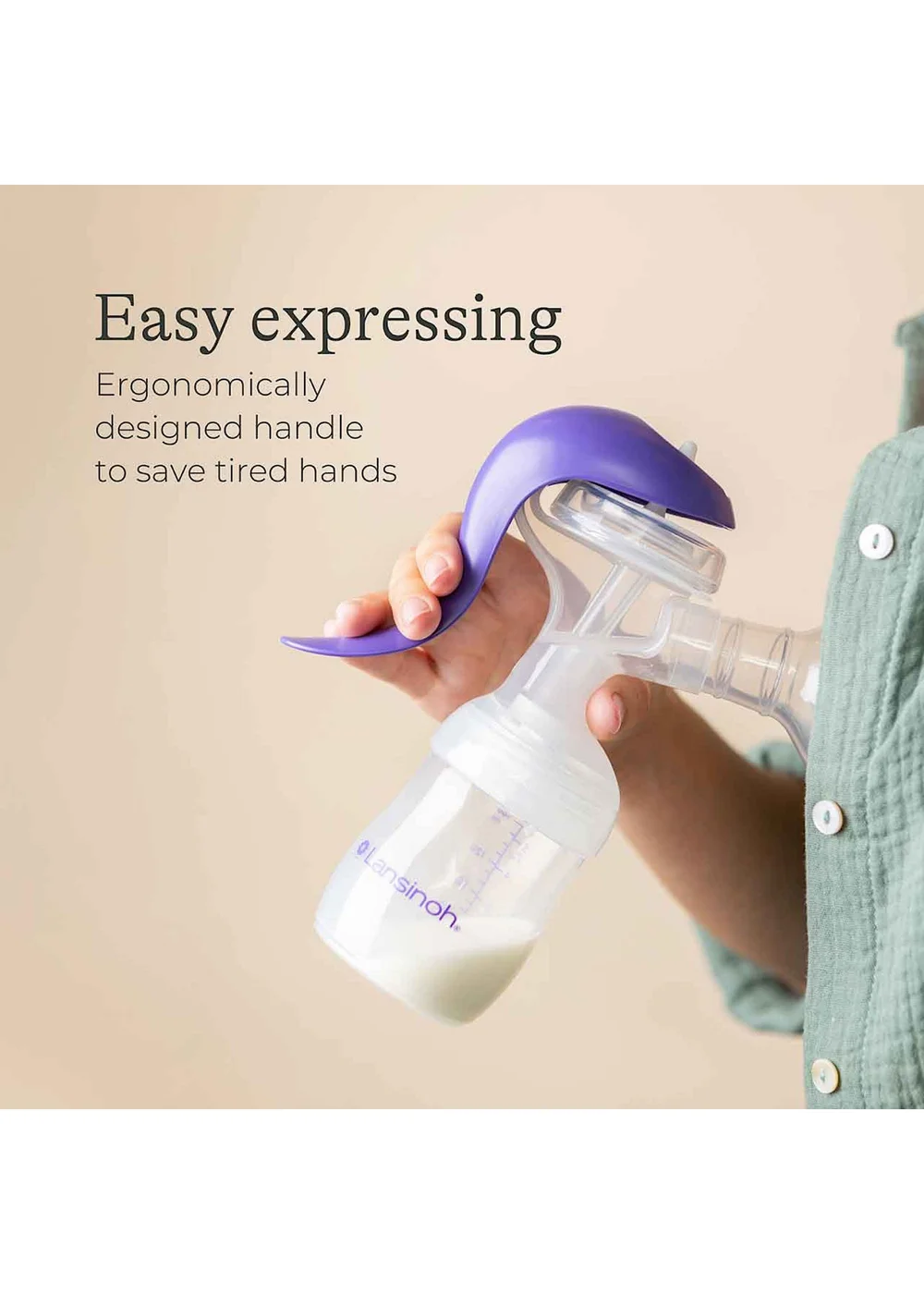 Lansinoh Clear Manual Breast Pump - One Size Image 5
