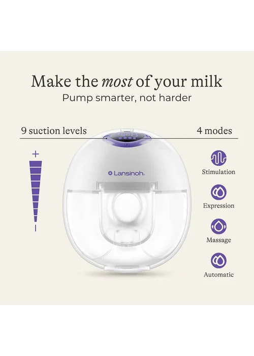Lansinoh Clear Wearable Single Breast Pump - One Size Image 5