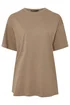 Yours Brown Relaxed Longline T-Shirt - Size 14 Clothing Image 5