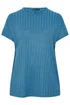 Yours Curve Light Blue Ribbed Swing T-Shirt - Size 20 Clothing Image 5