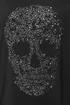 Yours Black Skull Embellished Graphic T-Shirt - Size 22-24 Image 4