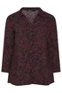 Yours Curve Black Floral Print Textured Shirt - Size 22-24 Image 5
