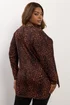 Yours Curve Brown Leopard Print Textured Shirt - Size 38-40 Clothing Image 3