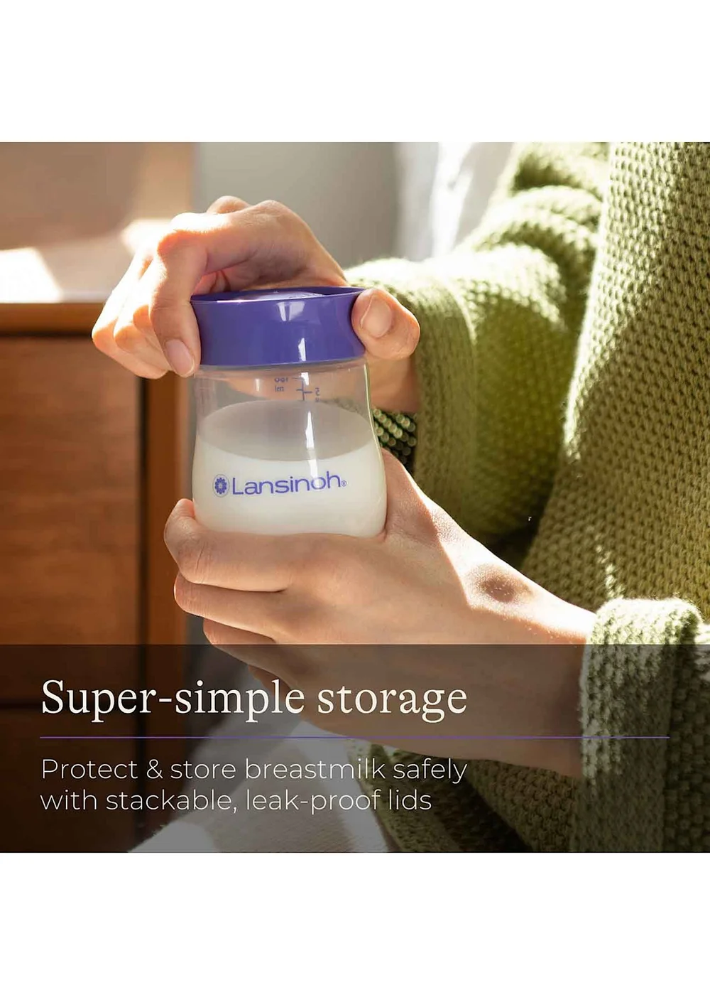 Lansinoh Clear Plastic Milk Storage Bottles 4 Pack - One Size Image 2