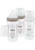 NUK Clear Perfect Match 260ml Feeding Bottles 3 Pack - One Size Image 1