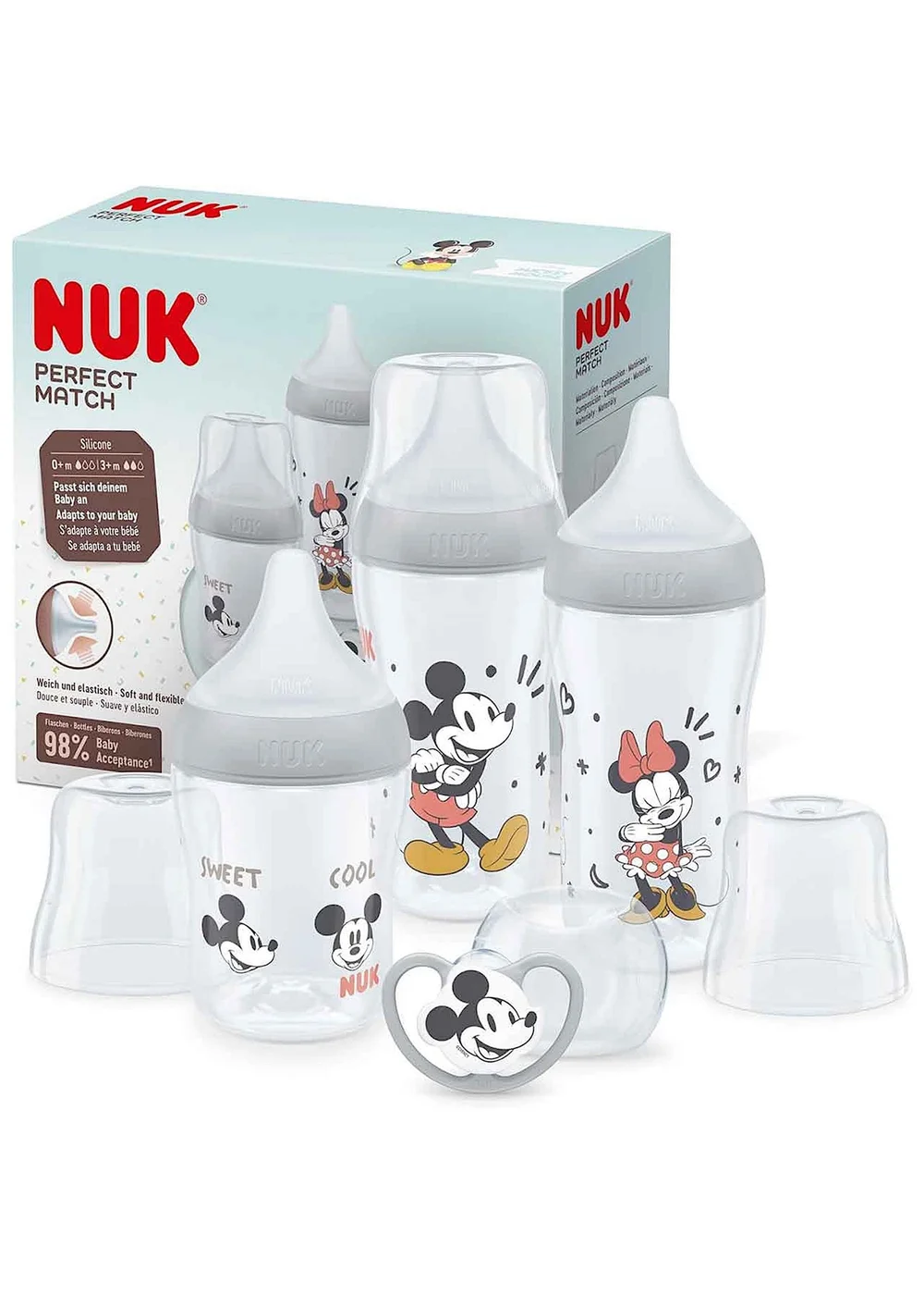 NUK Clear Perfect Match Starter Kit - Mickey Mouse - One Size Image 1