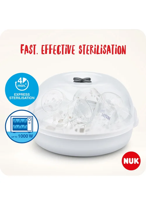 NUK White Microwave Express Plus Steriliser - One Size Image 2