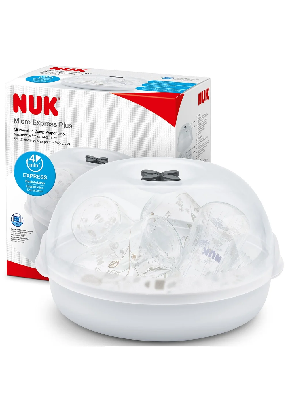 NUK White Microwave Express Plus Steriliser - One Size Image 1