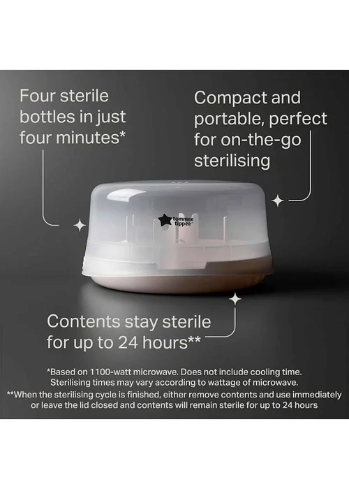 Tommee Tippee White Microwave Steam Steriliser - One Size Image 3