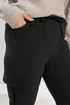 Yours Black Bengaline Cargo Trousers - 24 Image 4