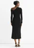 Gini London Black Hot Fix Studded Jersey Midi Dress - 14 Image 2