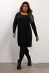Yours Curve Black Ribbed Tunic Mini Dress - 30-32 Image 3