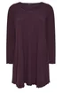 Yours Curve Purple Ribbed Tunic Mini Dress - 16 Image 5