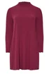 Yours Red Lettuce Edge Tunic Dress - 16 Image 2