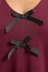 Yours Curve Burgundy Red Bow Detail Tunic Dress - 20 Image 4
