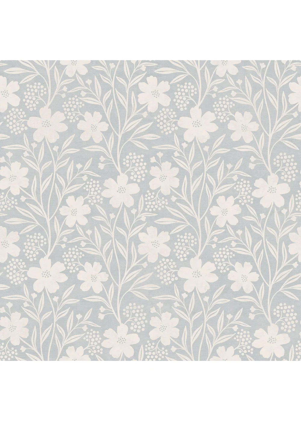Arthouse Berry Floral Soft Blue Wallpaper - One Size Image 1