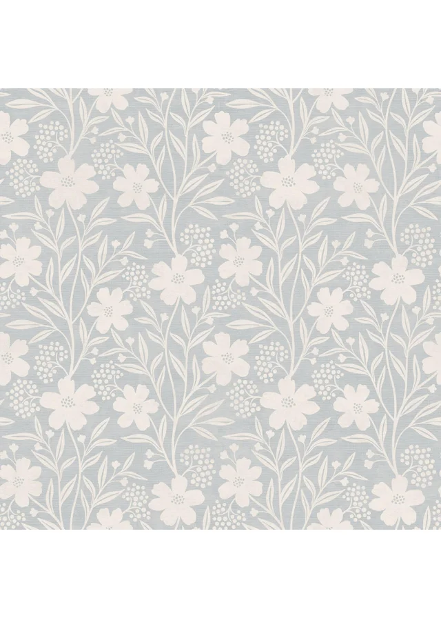 Arthouse Berry Floral Soft Blue Wallpaper
