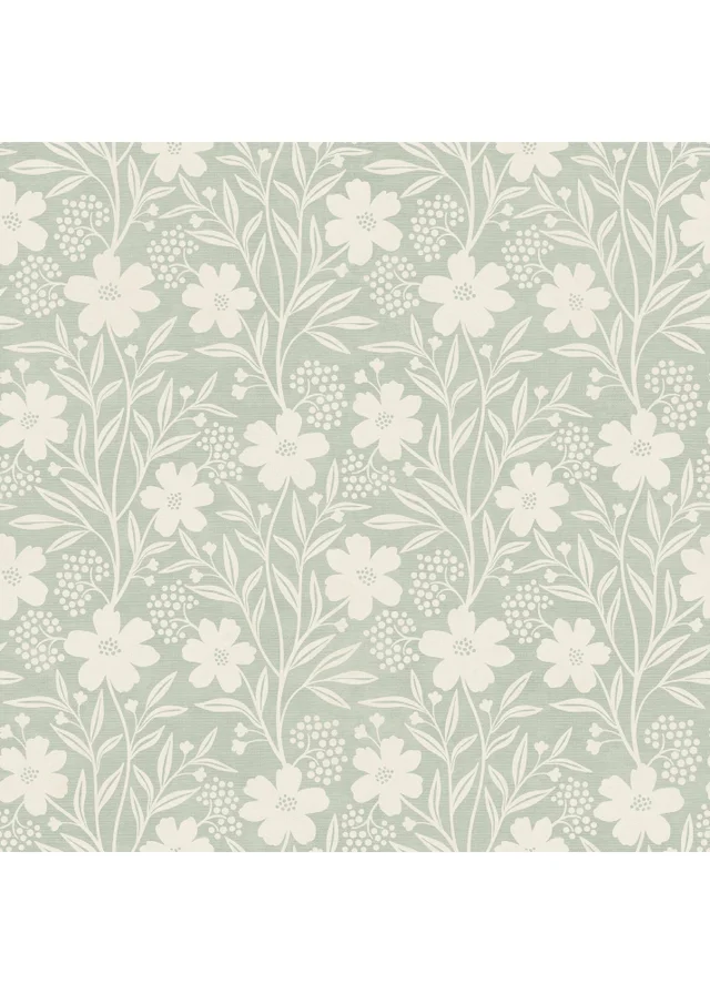 Arthouse Berry Floral Sage Wallpaper