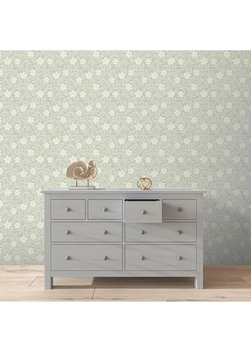 Arthouse Berry Floral Sage Wallpaper - One Size Image 3