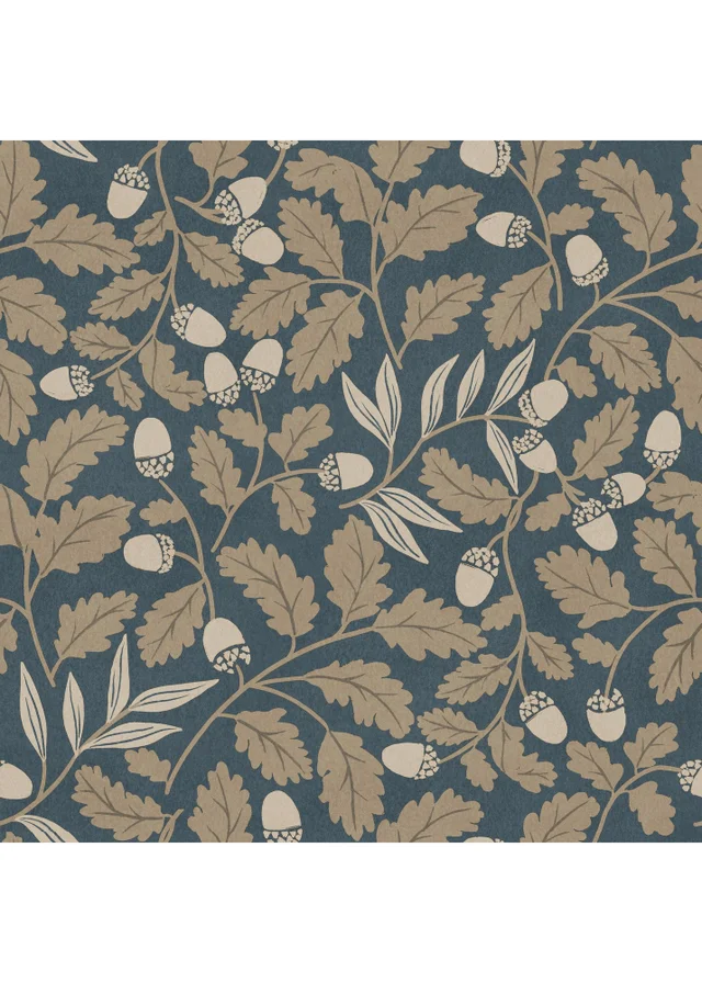 Arthouse Acorn Trail Navy Wallpaper