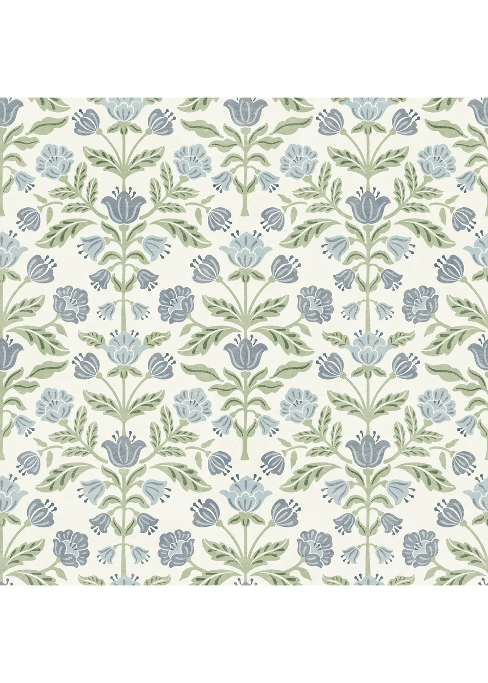 Arthouse Modern Floral Damask Blue / Green Wallpaper - One Size Image 1
