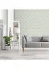 Arthouse Modern Floral Damask Blue / Green Wallpaper - One Size Image 4