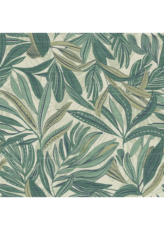 Arthouse Graphic Tropical Leaf Green Wallpaper
