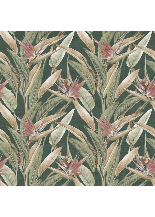 Arthouse Soft Jungle Vines Deep Green Wallpaper