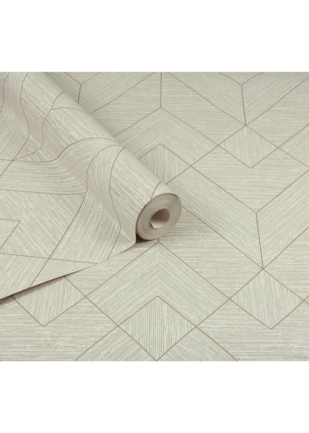 Arthouse Wood Grain Geo Neutral / Gold Wallpaper - One Size Image 2