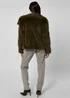 Urban Bliss Khaki Faux Fur Jacket - 16 Image 4