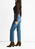 Gini London Denim Blue Mid Rise Straight Leg Jeans - 12 Image 4