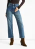 Gini London Denim Blue Mid Rise Straight Leg Jeans - 12 Image 3