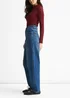 Gini London Denim Blue Mid Rise Barrel Leg Jeans - 10 Image 4