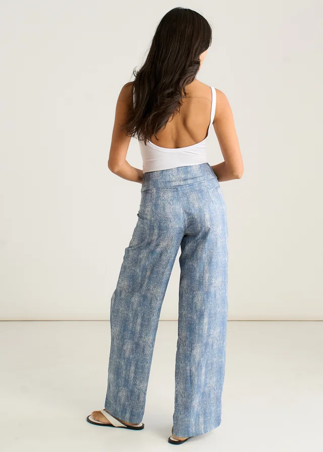 Gini London Blue Buckle Detail Trouser