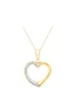Golden Moments Golden Moments 9ct 2-Colour Gold Patterned-Heart Trace Chain Necklace 18 inch - 18 - inch Image 1