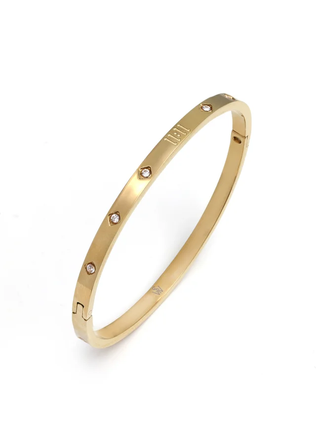 Say It With Yellow Gold 11:11 Bangle