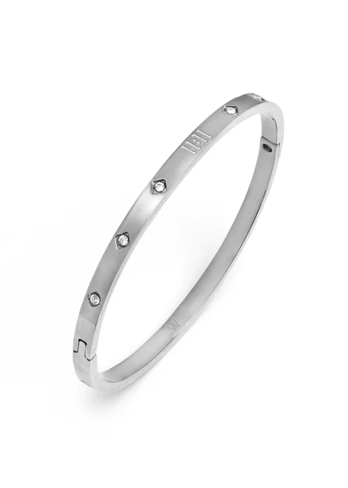 Say It With Silver 11:11 Bangle - One Size Image 1