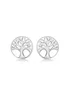 Golden Moments Sterling Silver 'Tree of Life' Stud Earrings - One Size Image 1
