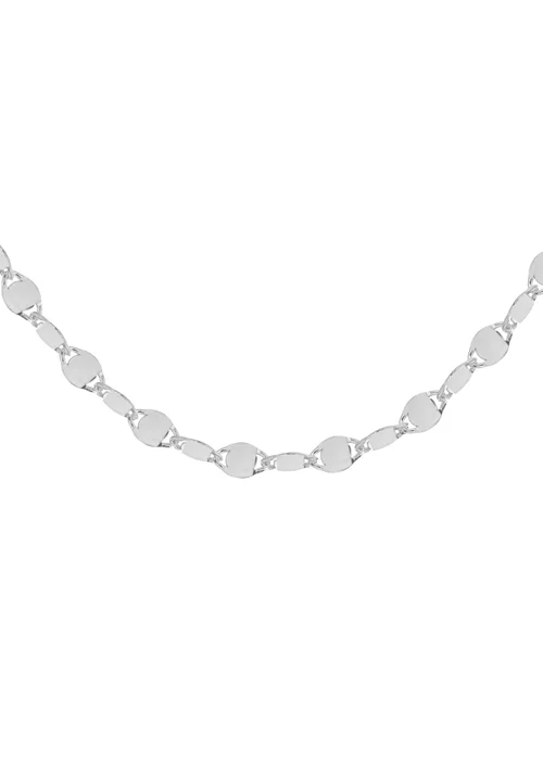 Golden Moments Sterling Silver Flat Mirror Link Chain 46cm/18' - One Size Image 1