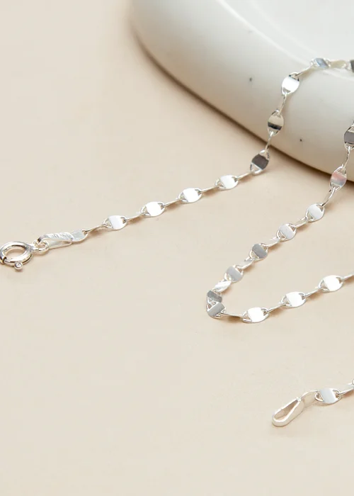 Golden Moments Sterling Silver Flat Mirror Link Chain 46cm/18' - One Size Image 2