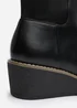 Where's That From Journey Black Knee High Wedge Boot - Size 7 Image 4