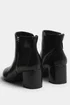 Yours Black Faux Leather Block Heel Ankle Boots In Wide E Fit & Extra Wide EEE Fit - 4 Extra Wide Image 4