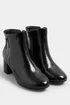 Yours Black Faux Leather Block Heel Ankle Boots In Wide E Fit & Extra Wide EEE Fit - 4 Extra Wide Image 2