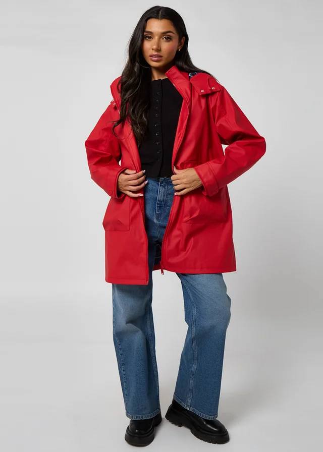 Urban Bliss Red Rubberised Raincoat