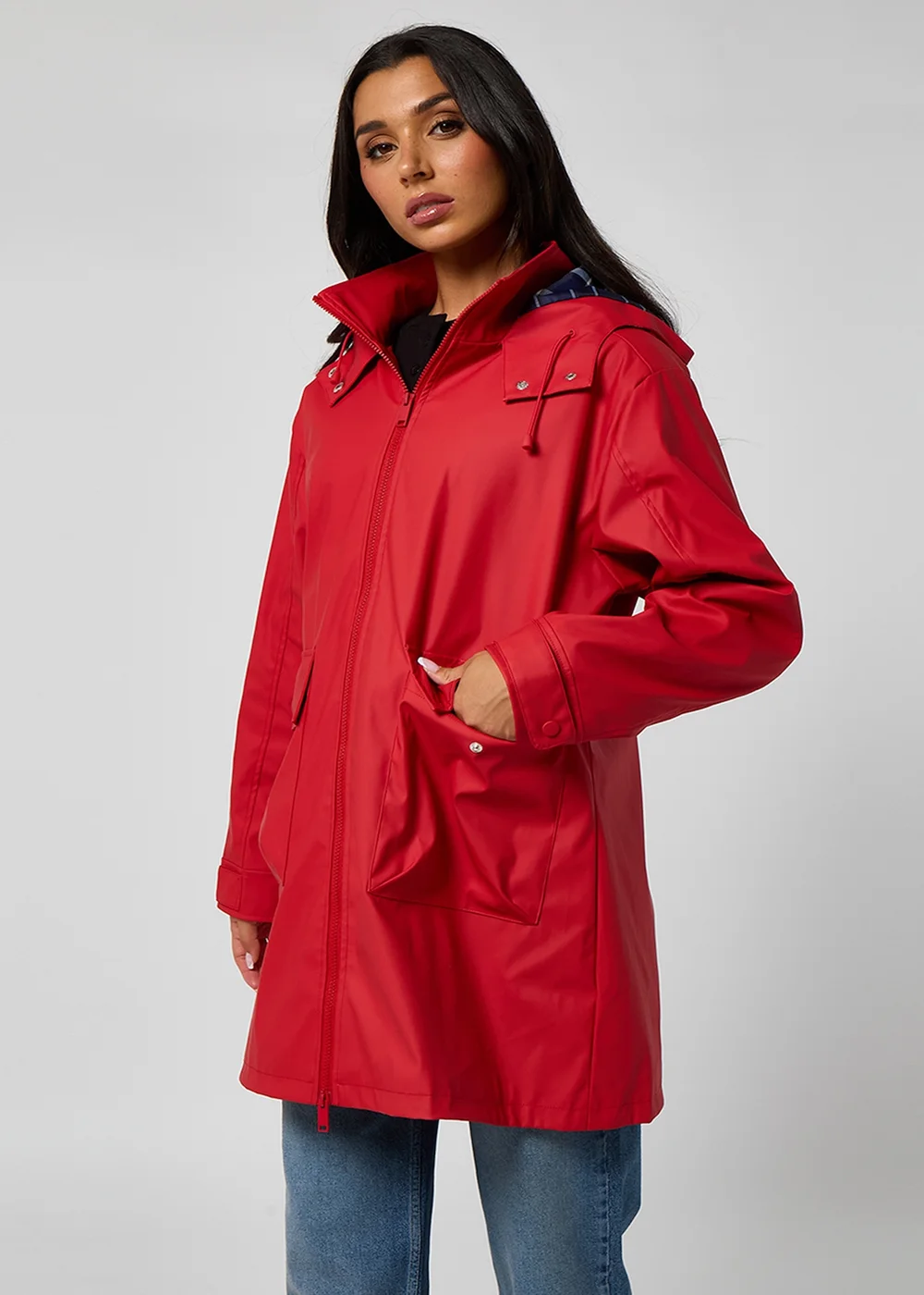 Urban Bliss Red Rubberised Raincoat - 8 Image 3