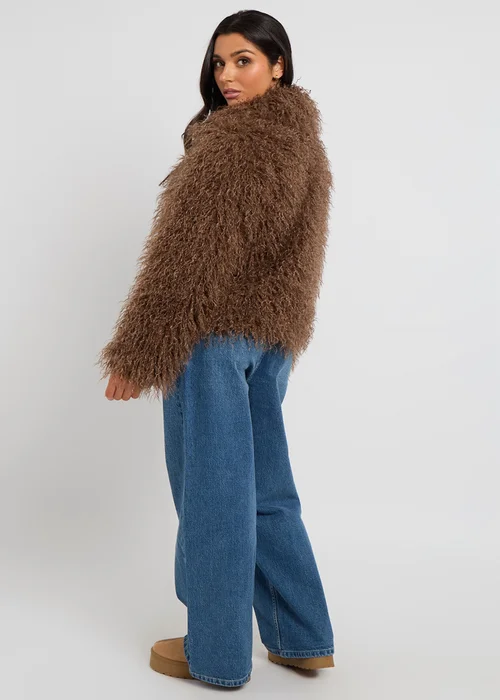 Urban Bliss Brown Mongolian Faux Fur Jacket - 10 Image 4