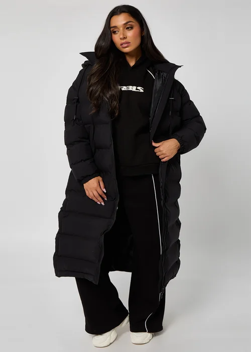 Urban Bliss Black Heatseal Maxi Puffer Coat - 8 Image 3